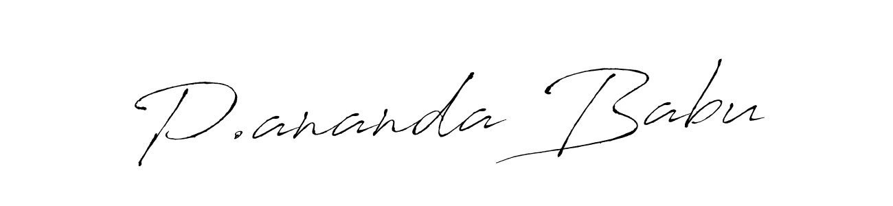 Use a signature maker to create a handwritten signature online. With this signature software, you can design (Antro_Vectra) your own signature for name P.ananda Babu. P.ananda Babu signature style 6 images and pictures png