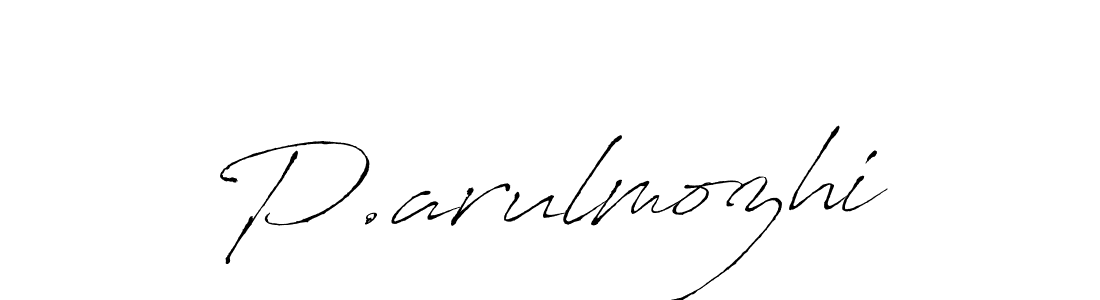 This is the best signature style for the P.arulmozhi name. Also you like these signature font (Antro_Vectra). Mix name signature. P.arulmozhi signature style 6 images and pictures png