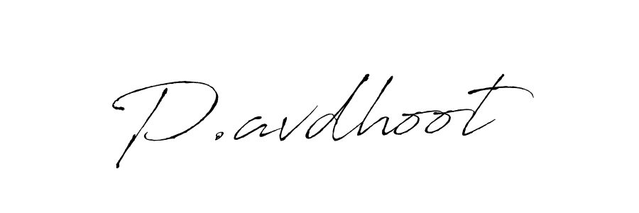 P.avdhoot stylish signature style. Best Handwritten Sign (Antro_Vectra) for my name. Handwritten Signature Collection Ideas for my name P.avdhoot. P.avdhoot signature style 6 images and pictures png