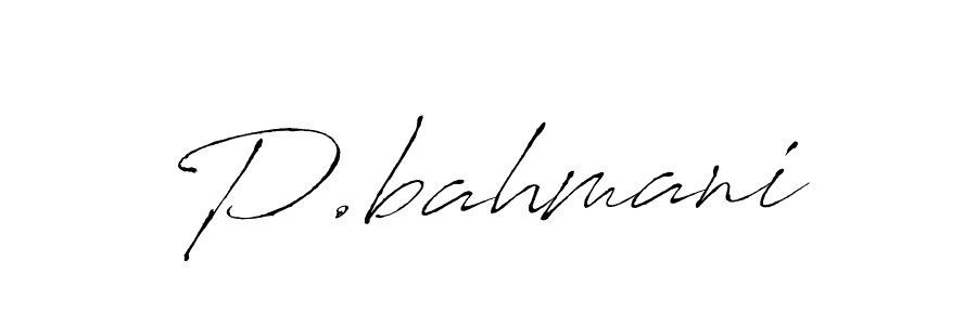 if you are searching for the best signature style for your name P.bahmani. so please give up your signature search. here we have designed multiple signature styles  using Antro_Vectra. P.bahmani signature style 6 images and pictures png