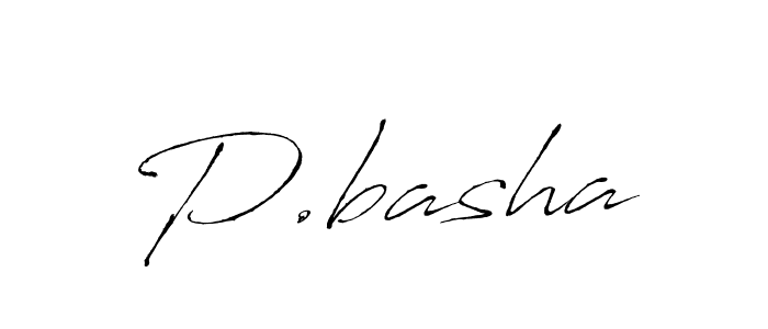 How to make P.basha signature? Antro_Vectra is a professional autograph style. Create handwritten signature for P.basha name. P.basha signature style 6 images and pictures png