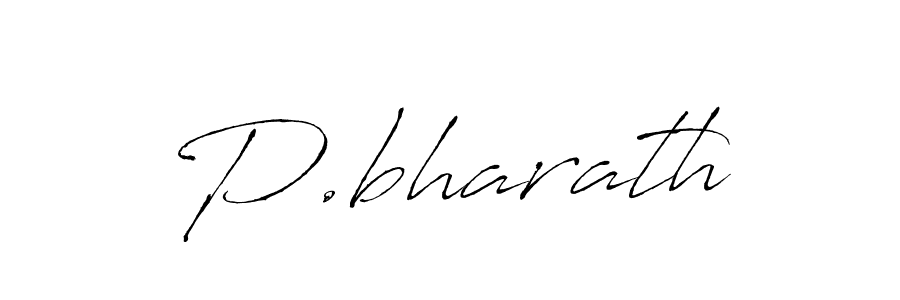 Make a beautiful signature design for name P.bharath. With this signature (Antro_Vectra) style, you can create a handwritten signature for free. P.bharath signature style 6 images and pictures png