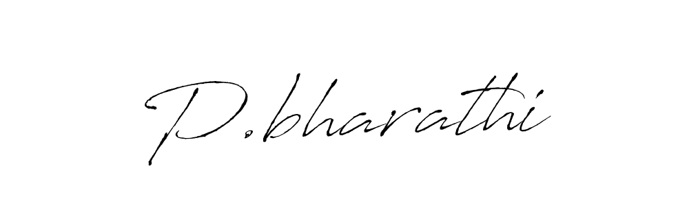 How to make P.bharathi name signature. Use Antro_Vectra style for creating short signs online. This is the latest handwritten sign. P.bharathi signature style 6 images and pictures png