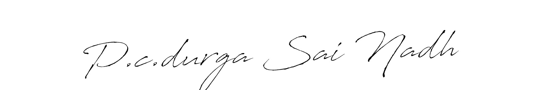 Create a beautiful signature design for name P.c.durga Sai Nadh. With this signature (Antro_Vectra) fonts, you can make a handwritten signature for free. P.c.durga Sai Nadh signature style 6 images and pictures png