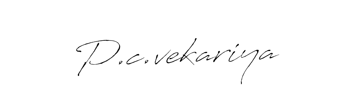 This is the best signature style for the P.c.vekariya name. Also you like these signature font (Antro_Vectra). Mix name signature. P.c.vekariya signature style 6 images and pictures png