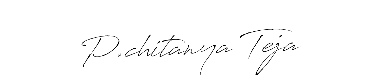 You should practise on your own different ways (Antro_Vectra) to write your name (P.chitanya Teja) in signature. don't let someone else do it for you. P.chitanya Teja signature style 6 images and pictures png