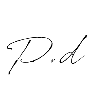 The best way (Antro_Vectra) to make a short signature is to pick only two or three words in your name. The name P.d include a total of six letters. For converting this name. P.d signature style 6 images and pictures png