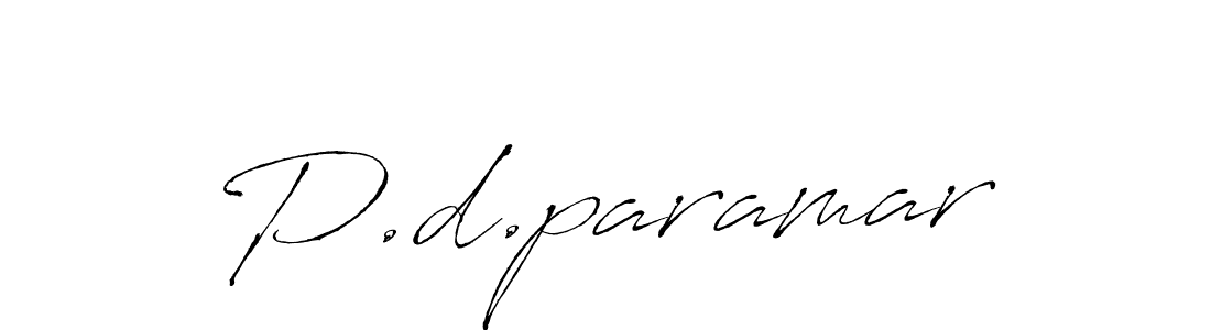 Design your own signature with our free online signature maker. With this signature software, you can create a handwritten (Antro_Vectra) signature for name P.d.paramar. P.d.paramar signature style 6 images and pictures png