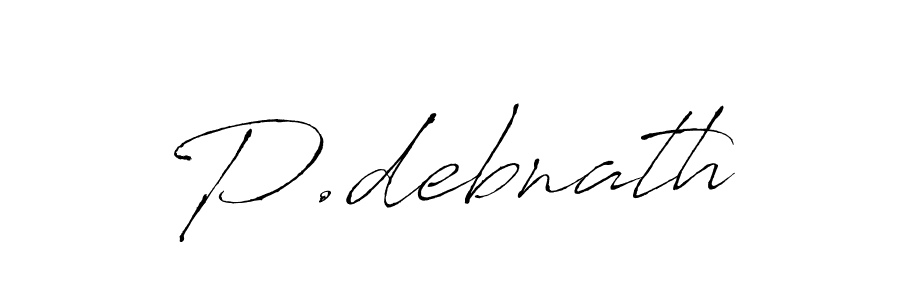P.debnath stylish signature style. Best Handwritten Sign (Antro_Vectra) for my name. Handwritten Signature Collection Ideas for my name P.debnath. P.debnath signature style 6 images and pictures png