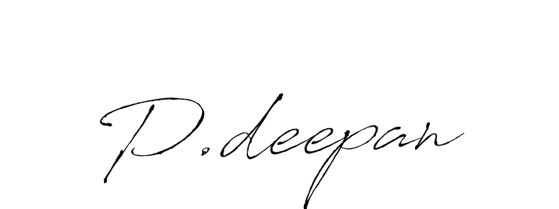 P.deepan stylish signature style. Best Handwritten Sign (Antro_Vectra) for my name. Handwritten Signature Collection Ideas for my name P.deepan. P.deepan signature style 6 images and pictures png