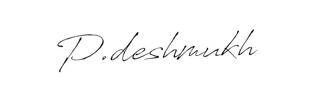 This is the best signature style for the P.deshmukh name. Also you like these signature font (Antro_Vectra). Mix name signature. P.deshmukh signature style 6 images and pictures png