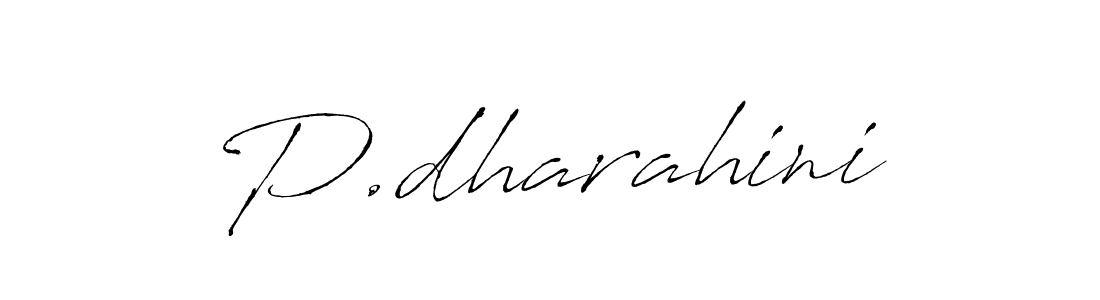 You should practise on your own different ways (Antro_Vectra) to write your name (P.dharahini) in signature. don't let someone else do it for you. P.dharahini signature style 6 images and pictures png