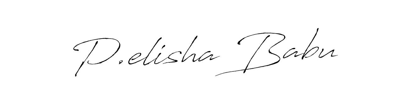 The best way (Antro_Vectra) to make a short signature is to pick only two or three words in your name. The name P.elisha Babu include a total of six letters. For converting this name. P.elisha Babu signature style 6 images and pictures png