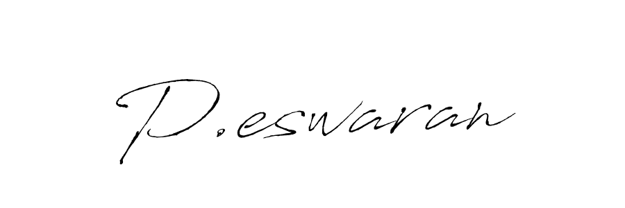 Create a beautiful signature design for name P.eswaran. With this signature (Antro_Vectra) fonts, you can make a handwritten signature for free. P.eswaran signature style 6 images and pictures png