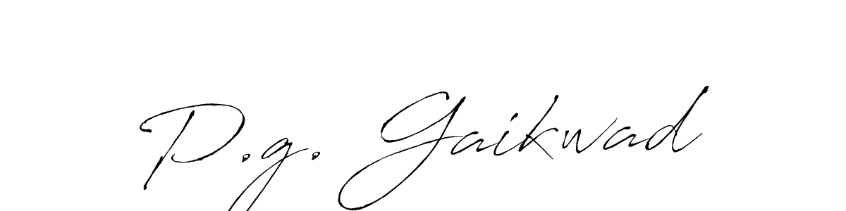 Antro_Vectra is a professional signature style that is perfect for those who want to add a touch of class to their signature. It is also a great choice for those who want to make their signature more unique. Get P.g. Gaikwad name to fancy signature for free. P.g. Gaikwad signature style 6 images and pictures png