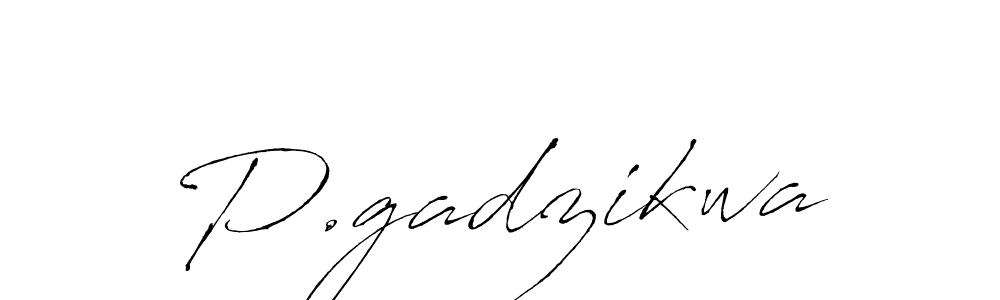 Use a signature maker to create a handwritten signature online. With this signature software, you can design (Antro_Vectra) your own signature for name P.gadzikwa. P.gadzikwa signature style 6 images and pictures png