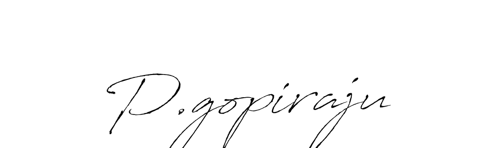 How to make P.gopiraju name signature. Use Antro_Vectra style for creating short signs online. This is the latest handwritten sign. P.gopiraju signature style 6 images and pictures png