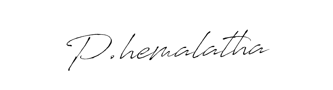 P.hemalatha stylish signature style. Best Handwritten Sign (Antro_Vectra) for my name. Handwritten Signature Collection Ideas for my name P.hemalatha. P.hemalatha signature style 6 images and pictures png