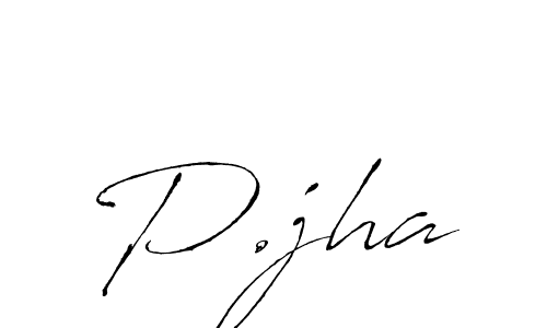 Design your own signature with our free online signature maker. With this signature software, you can create a handwritten (Antro_Vectra) signature for name P.jha. P.jha signature style 6 images and pictures png