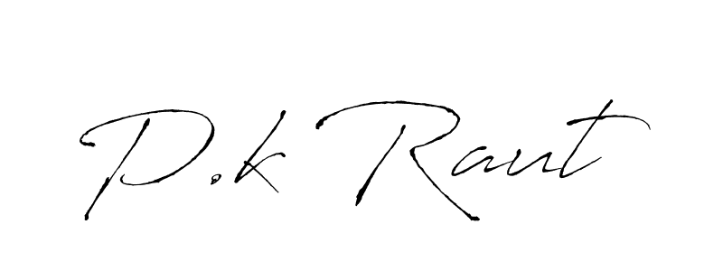 Make a beautiful signature design for name P.k Raut. With this signature (Antro_Vectra) style, you can create a handwritten signature for free. P.k Raut signature style 6 images and pictures png