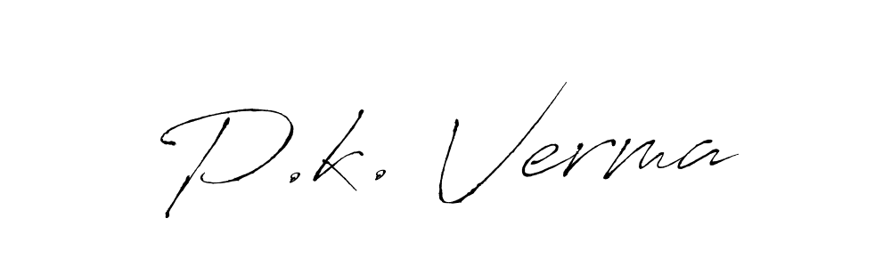 Also You can easily find your signature by using the search form. We will create P.k. Verma name handwritten signature images for you free of cost using Antro_Vectra sign style. P.k. Verma signature style 6 images and pictures png