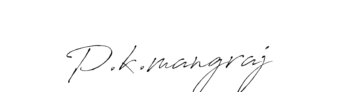 How to make P.k.mangraj name signature. Use Antro_Vectra style for creating short signs online. This is the latest handwritten sign. P.k.mangraj signature style 6 images and pictures png