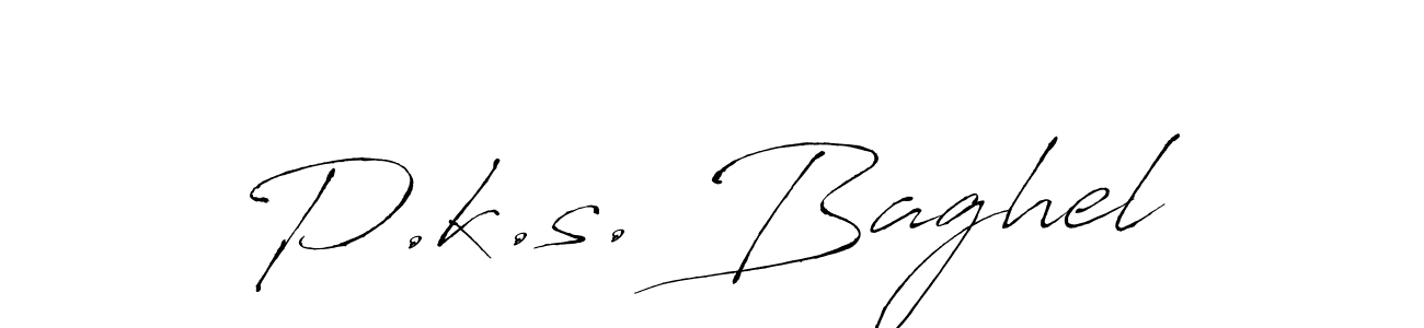 Use a signature maker to create a handwritten signature online. With this signature software, you can design (Antro_Vectra) your own signature for name P.k.s. Baghel. P.k.s. Baghel signature style 6 images and pictures png