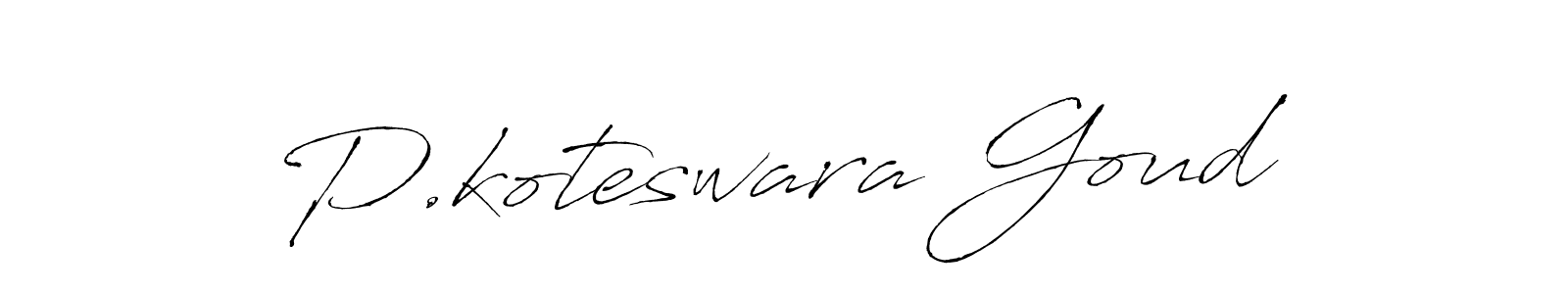 P.koteswara Goud stylish signature style. Best Handwritten Sign (Antro_Vectra) for my name. Handwritten Signature Collection Ideas for my name P.koteswara Goud. P.koteswara Goud signature style 6 images and pictures png