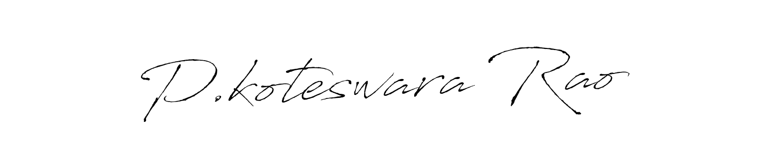 Antro_Vectra is a professional signature style that is perfect for those who want to add a touch of class to their signature. It is also a great choice for those who want to make their signature more unique. Get P.koteswara Rao name to fancy signature for free. P.koteswara Rao signature style 6 images and pictures png