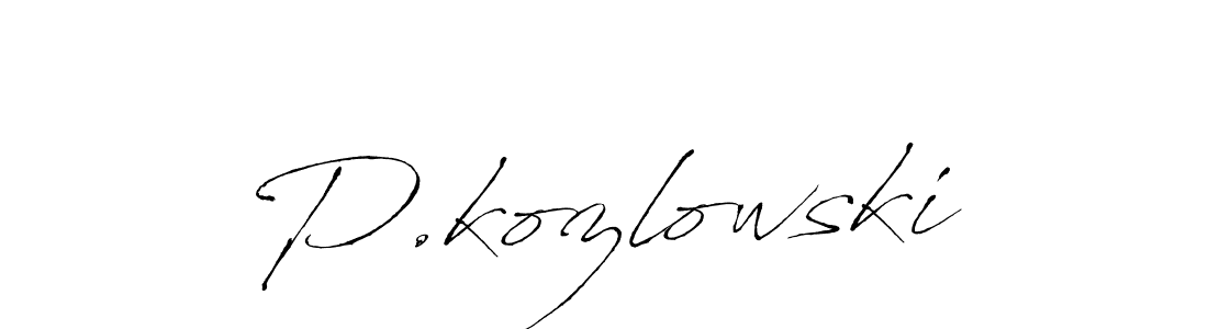 P.kozlowski stylish signature style. Best Handwritten Sign (Antro_Vectra) for my name. Handwritten Signature Collection Ideas for my name P.kozlowski. P.kozlowski signature style 6 images and pictures png