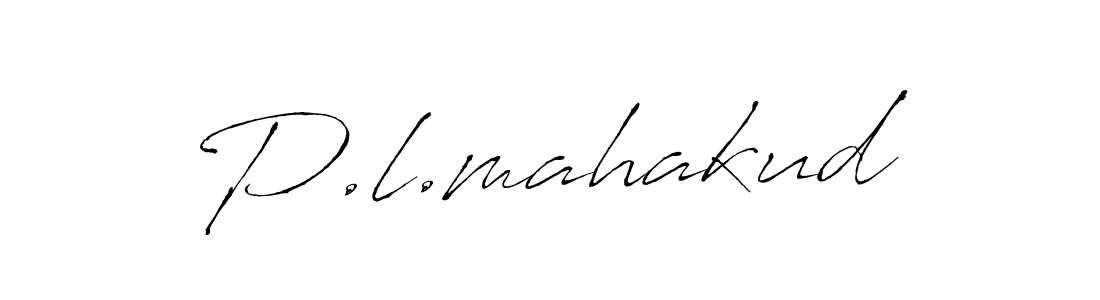 Make a beautiful signature design for name P.l.mahakud. With this signature (Antro_Vectra) style, you can create a handwritten signature for free. P.l.mahakud signature style 6 images and pictures png