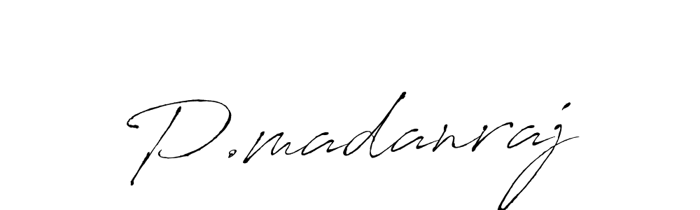 Create a beautiful signature design for name P.madanraj. With this signature (Antro_Vectra) fonts, you can make a handwritten signature for free. P.madanraj signature style 6 images and pictures png