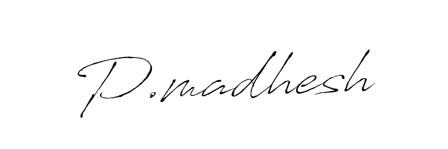 P.madhesh stylish signature style. Best Handwritten Sign (Antro_Vectra) for my name. Handwritten Signature Collection Ideas for my name P.madhesh. P.madhesh signature style 6 images and pictures png