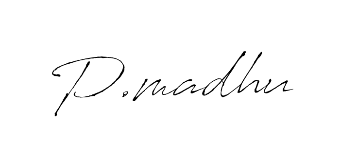 Similarly Antro_Vectra is the best handwritten signature design. Signature creator online .You can use it as an online autograph creator for name P.madhu. P.madhu signature style 6 images and pictures png