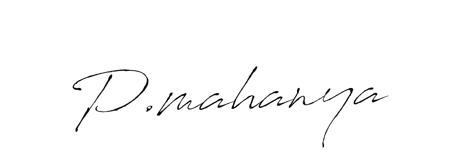 P.mahanya stylish signature style. Best Handwritten Sign (Antro_Vectra) for my name. Handwritten Signature Collection Ideas for my name P.mahanya. P.mahanya signature style 6 images and pictures png