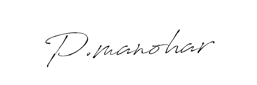 Create a beautiful signature design for name P.manohar. With this signature (Antro_Vectra) fonts, you can make a handwritten signature for free. P.manohar signature style 6 images and pictures png