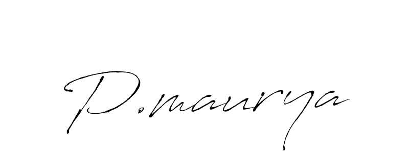 Design your own signature with our free online signature maker. With this signature software, you can create a handwritten (Antro_Vectra) signature for name P.maurya. P.maurya signature style 6 images and pictures png