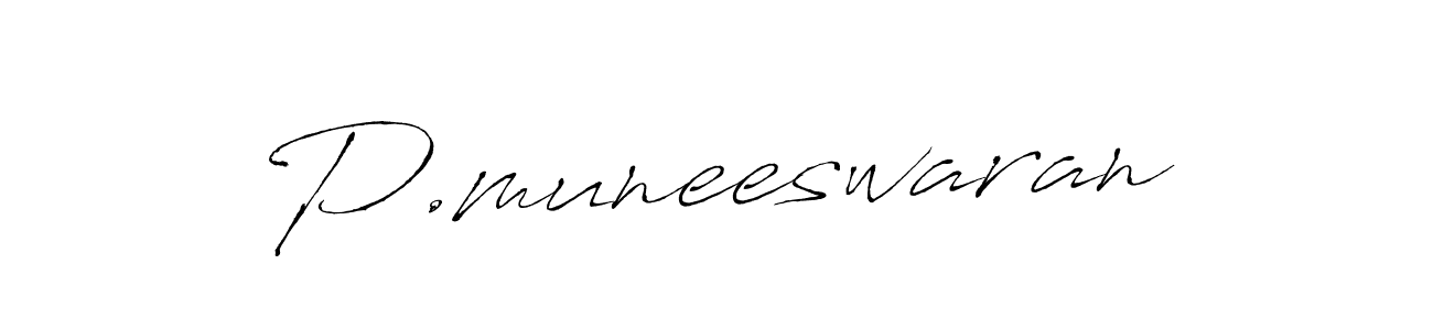 P.muneeswaran stylish signature style. Best Handwritten Sign (Antro_Vectra) for my name. Handwritten Signature Collection Ideas for my name P.muneeswaran. P.muneeswaran signature style 6 images and pictures png