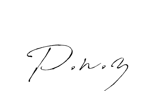 Also we have P.n.z name is the best signature style. Create professional handwritten signature collection using Antro_Vectra autograph style. P.n.z signature style 6 images and pictures png