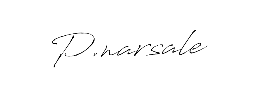 Design your own signature with our free online signature maker. With this signature software, you can create a handwritten (Antro_Vectra) signature for name P.narsale. P.narsale signature style 6 images and pictures png