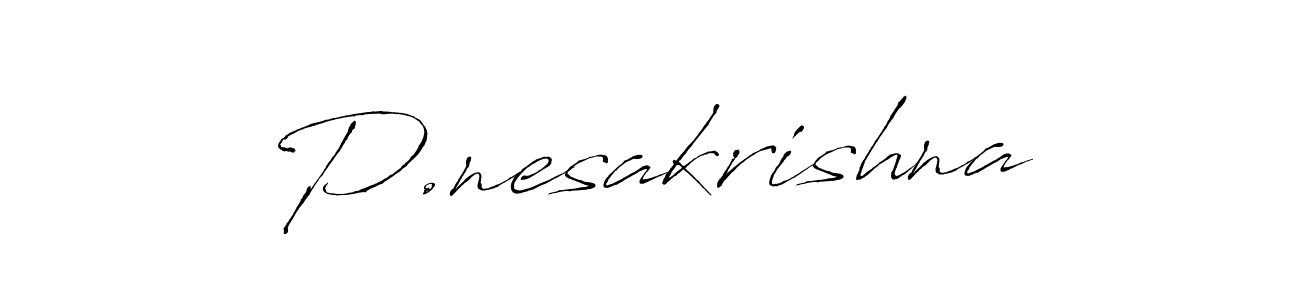 How to make P.nesakrishna signature? Antro_Vectra is a professional autograph style. Create handwritten signature for P.nesakrishna name. P.nesakrishna signature style 6 images and pictures png