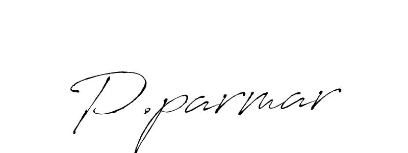 P.parmar stylish signature style. Best Handwritten Sign (Antro_Vectra) for my name. Handwritten Signature Collection Ideas for my name P.parmar. P.parmar signature style 6 images and pictures png