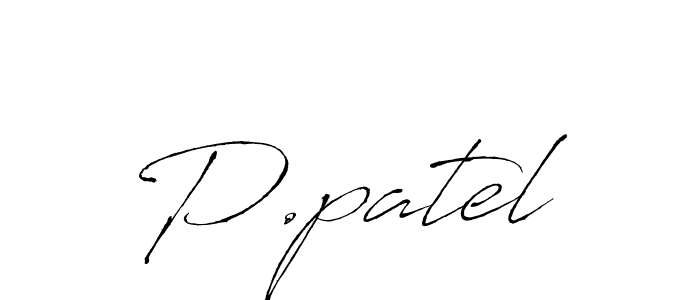 How to make P.patel signature? Antro_Vectra is a professional autograph style. Create handwritten signature for P.patel name. P.patel signature style 6 images and pictures png