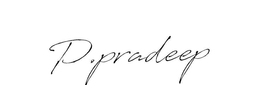 The best way (Antro_Vectra) to make a short signature is to pick only two or three words in your name. The name P.pradeep include a total of six letters. For converting this name. P.pradeep signature style 6 images and pictures png