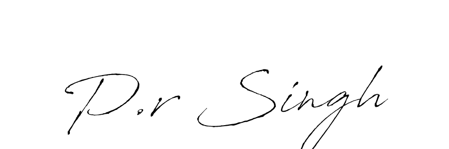 How to make P.r Singh signature? Antro_Vectra is a professional autograph style. Create handwritten signature for P.r Singh name. P.r Singh signature style 6 images and pictures png