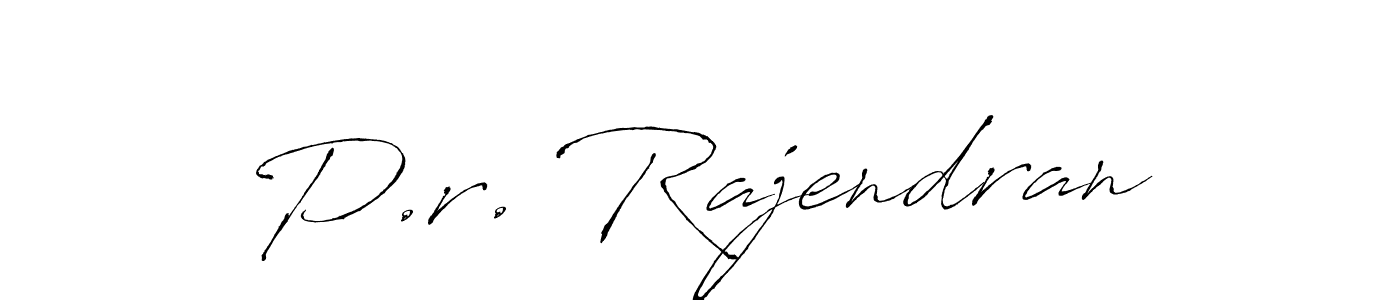 if you are searching for the best signature style for your name P.r. Rajendran. so please give up your signature search. here we have designed multiple signature styles  using Antro_Vectra. P.r. Rajendran signature style 6 images and pictures png