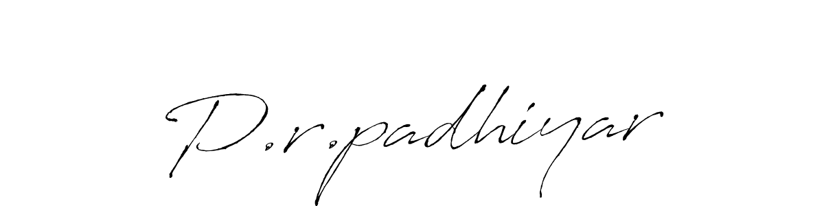 This is the best signature style for the P.r.padhiyar name. Also you like these signature font (Antro_Vectra). Mix name signature. P.r.padhiyar signature style 6 images and pictures png