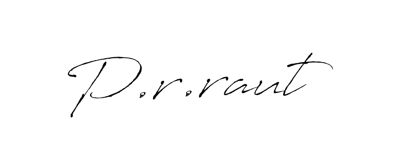 Make a beautiful signature design for name P.r.raut. Use this online signature maker to create a handwritten signature for free. P.r.raut signature style 6 images and pictures png