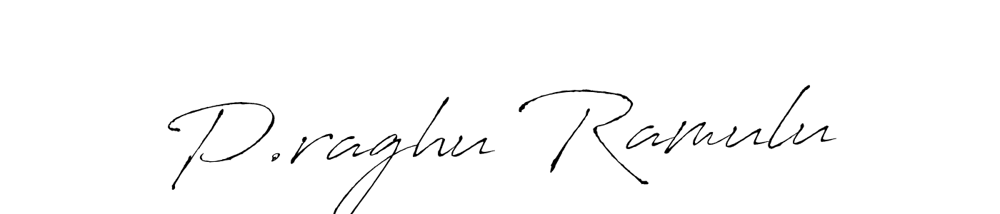 Antro_Vectra is a professional signature style that is perfect for those who want to add a touch of class to their signature. It is also a great choice for those who want to make their signature more unique. Get P.raghu Ramulu name to fancy signature for free. P.raghu Ramulu signature style 6 images and pictures png