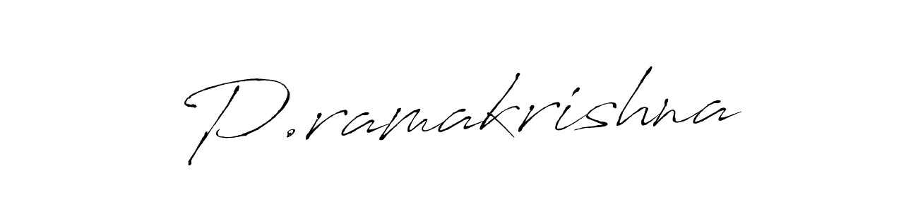 Design your own signature with our free online signature maker. With this signature software, you can create a handwritten (Antro_Vectra) signature for name P.ramakrishna. P.ramakrishna signature style 6 images and pictures png